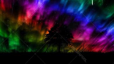Aurora borealis background
