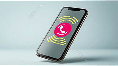 Urgent Call Notification Shown on a Smartphone With Vibrating Movements Captured in a Simple Setup