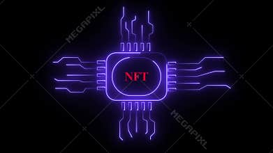 Digital Concept Glowing Nft Futuristic Technology