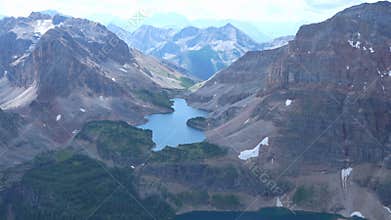 View From Pharaoh Peak Over Lakes and Mountain Ranges