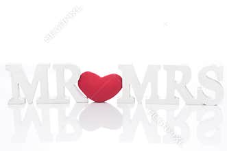 Sign for wedding Mr & Mrs