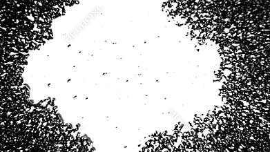 Ink Drop Splatter (White on Black)