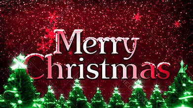 Merry Christmas with Snowflakes (Animation Loop)