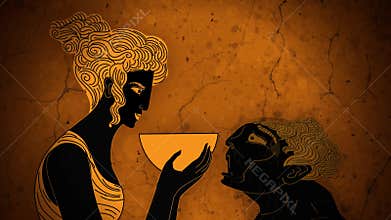 circe transforming a man into a pig with a magic potion