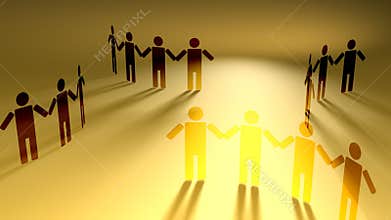 Social Network of People Holding Hands