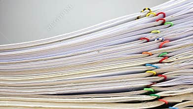 Stack of account include sales and receipt time lapse
