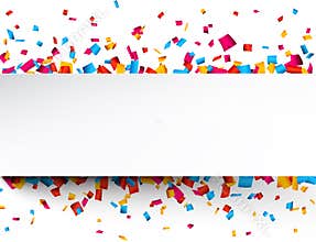 Confetti celebration background.