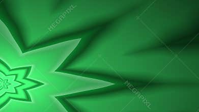 Abstract Green Starburst Fractal Pattern Animation