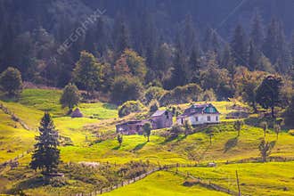 Beautiful nature of the mountains and hill in summer