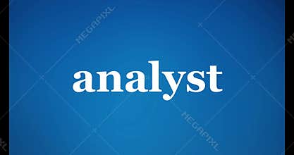analyst animation on blue