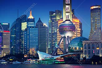 Shanghai at night, China