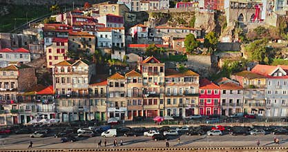 Porto Ribeira colorful houses along Douro River