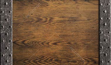 Medieval old wooden door background