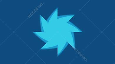 Abstract Blue Starburst Animation with Radial Motion