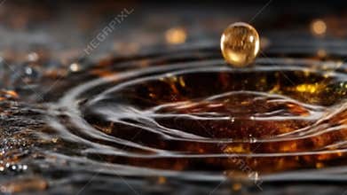Water drop splashing