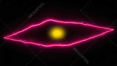 electric eye abstract design with glowing center