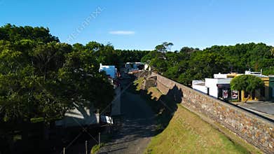 Aerial View of Old Fortifications in Colonia del Sacramento Uruguay