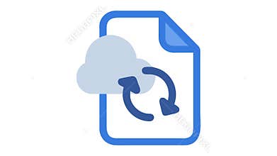 Cloud File Sync Icon for Data Backup