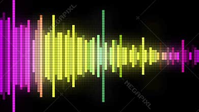 Audio spectrum pixel style