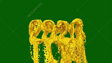 Gold Liquid New Year 2025 to 2026 Green