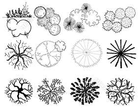 A set of treetop symbols