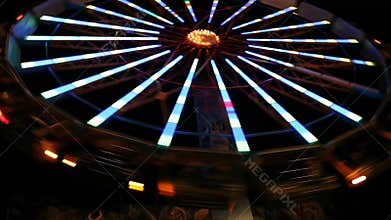 Spinning wheel in amusement park