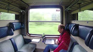 Video Chatting with family during train trip
