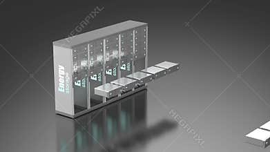 Energy storage system with battery container units assemble