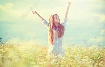Girl enjoying nature