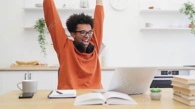 Happy Man Celebrating Success
