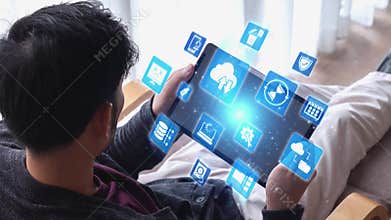 Data backup cloud system network connection concept Gist