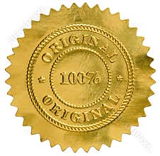 Original golden seal stamp