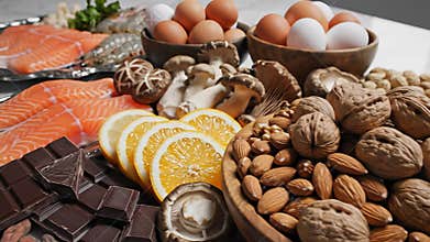 Freshly prepared diverse foods arranged on a rustic table conceptually representing inclusivity, diversity, and adaptability in