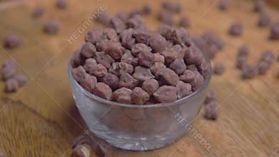 Rotating Shot of Black Chickpeas (Kala Chana)