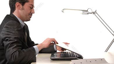 Manager sleeping at work
