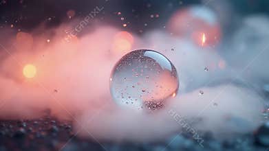 AI Stunning water droplet closeups