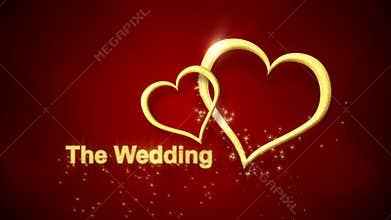 Heart and love particle background