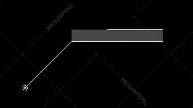 Glitch Callout HUD Motion Graphics For Technology Scenes. Alpha