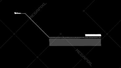 Glitch Callout HUD Motion Graphics For Technology Scenes. Alpha
