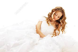 Beauty lying bride