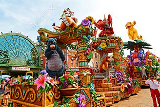 Disney parade of disneyland, hong kong