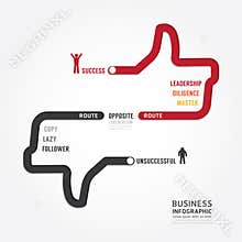 Infographic bussiness. route to success concept template design