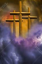 Three crosses
