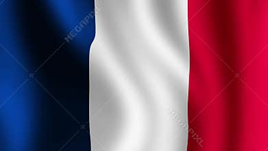 France Flag waving
