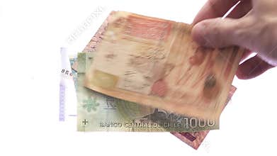 Throwing bills from different countries to light, loopable