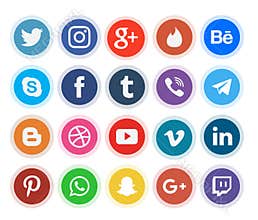 Network communication social media icons
