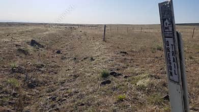 Marked section of the Oregon Trail in Idaho