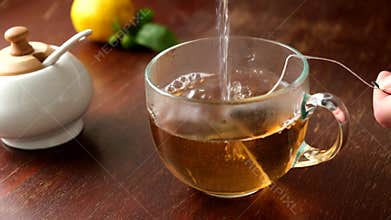Brew black tea with tea bag