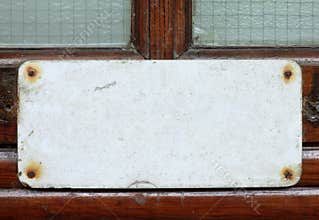 Old Door Blank Sign