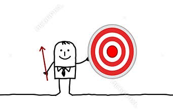Businessman & target